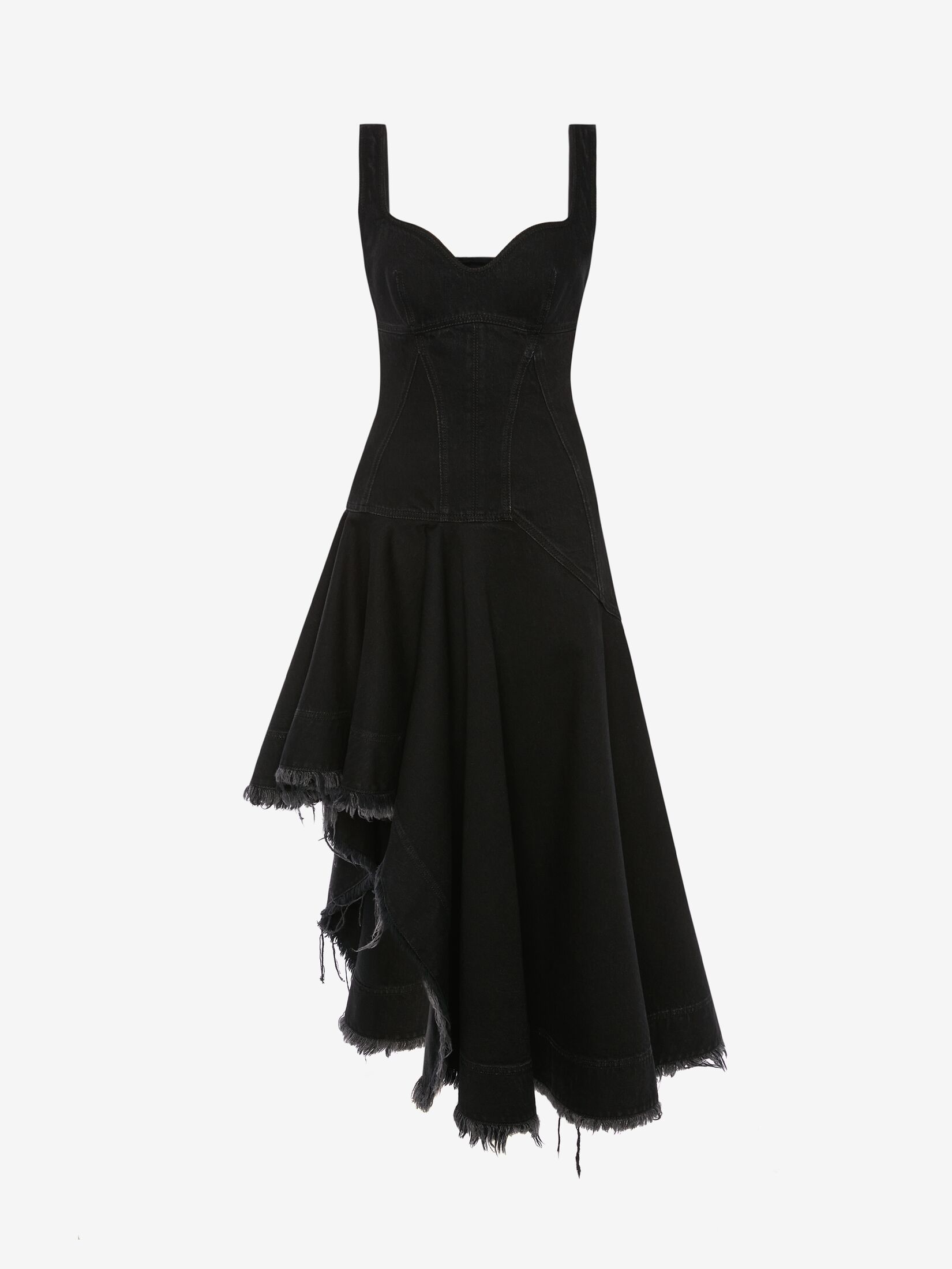 فستان باللون الأسود من أليكسندر ماكوين من الجينز